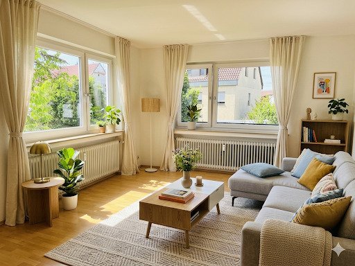 VERMIETET: Zentrale 2 Zi.-Hochparterre-Whg. mit schönem Balkon